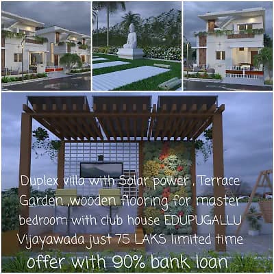 167 sq.yards Duplex villa in a GATED COMMUNITY with club house offer price 68 laks till November 15th 90%bank loan RERA approved 939 789 6789