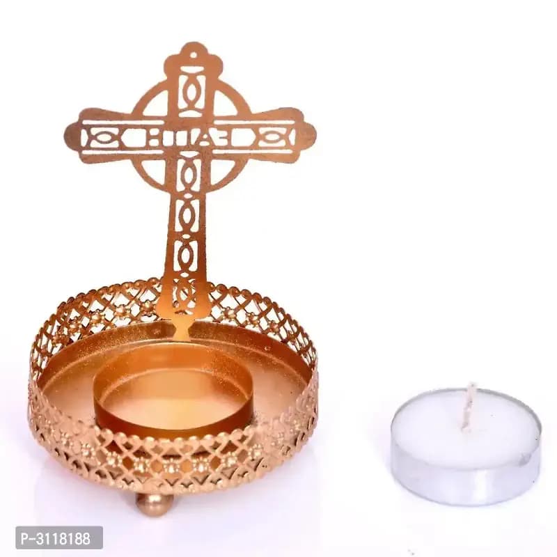 Shadow Christmas Cross Tealight Candle Holder