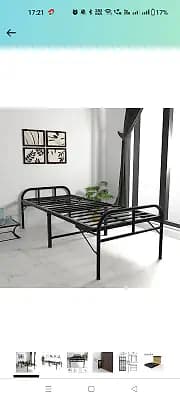 Brand new sealed single foldable bed in black colour