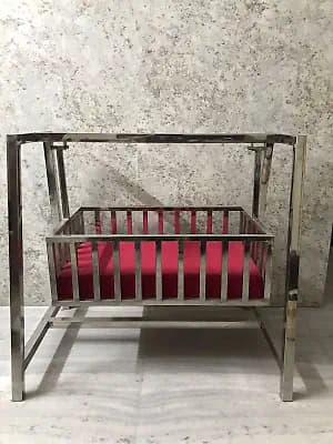 Solid Steel Cot For A New Born Baby , In Excellent Condition .