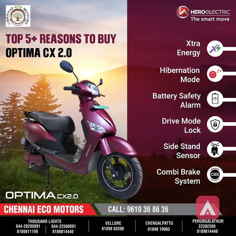Hero Electric New Model Optima Cx 2.0 Available Call : 8189811199