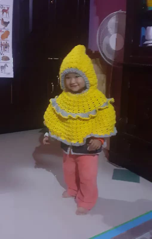Hand Crochet Poncho for kids