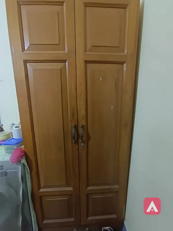 wooden wardrobe and iron almirah