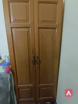 wooden wardrobe and iron almirah