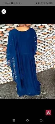 Elegant blue embroidered anarkali suits
