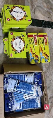 Reynolds blue pen , painting colours and glass colours