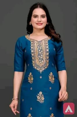 Womens And Girl New Embroidered Cotton Kurtis