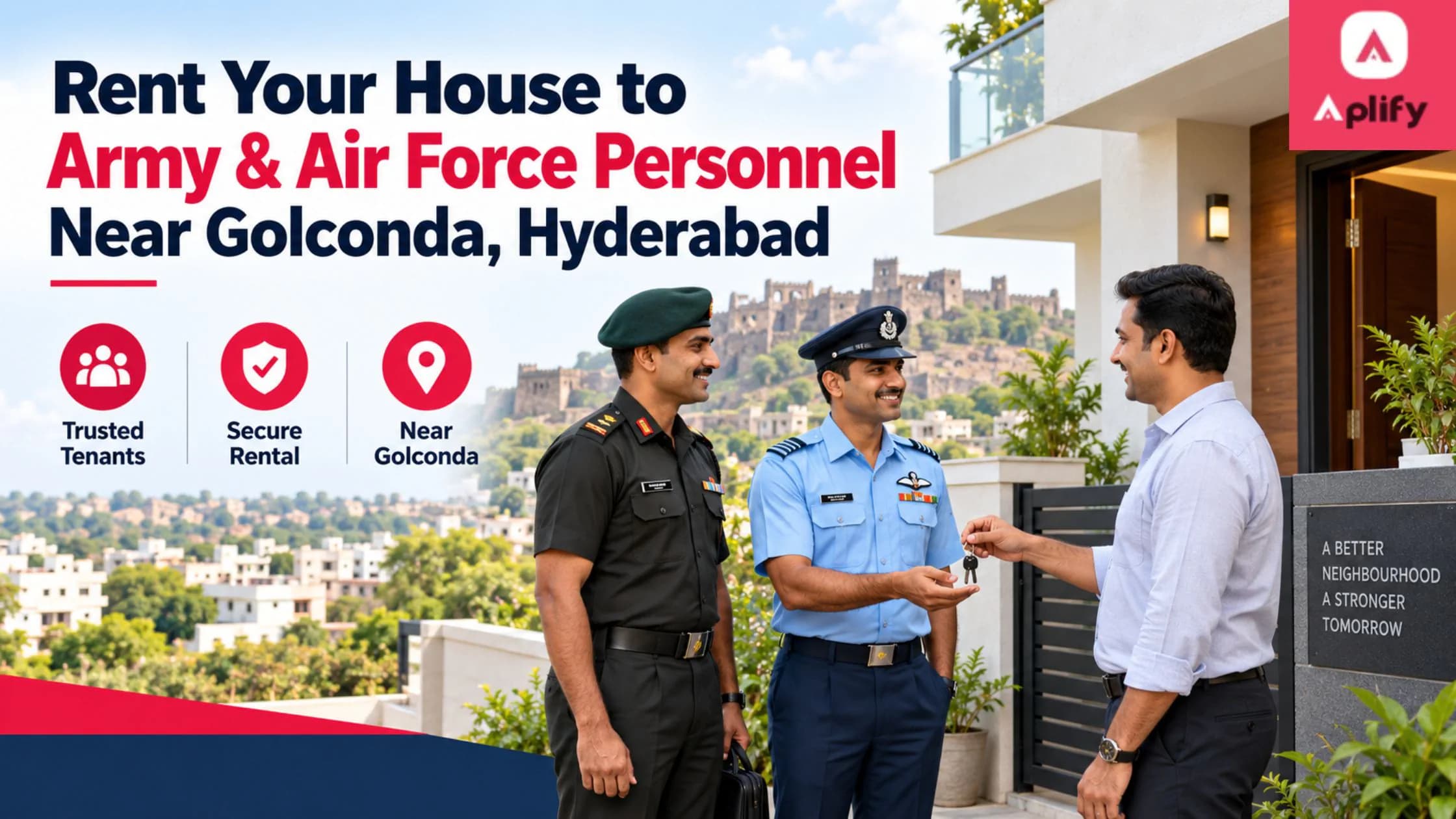 Rent your house to Army and Air Force personnel near Golconda, Hyderabad