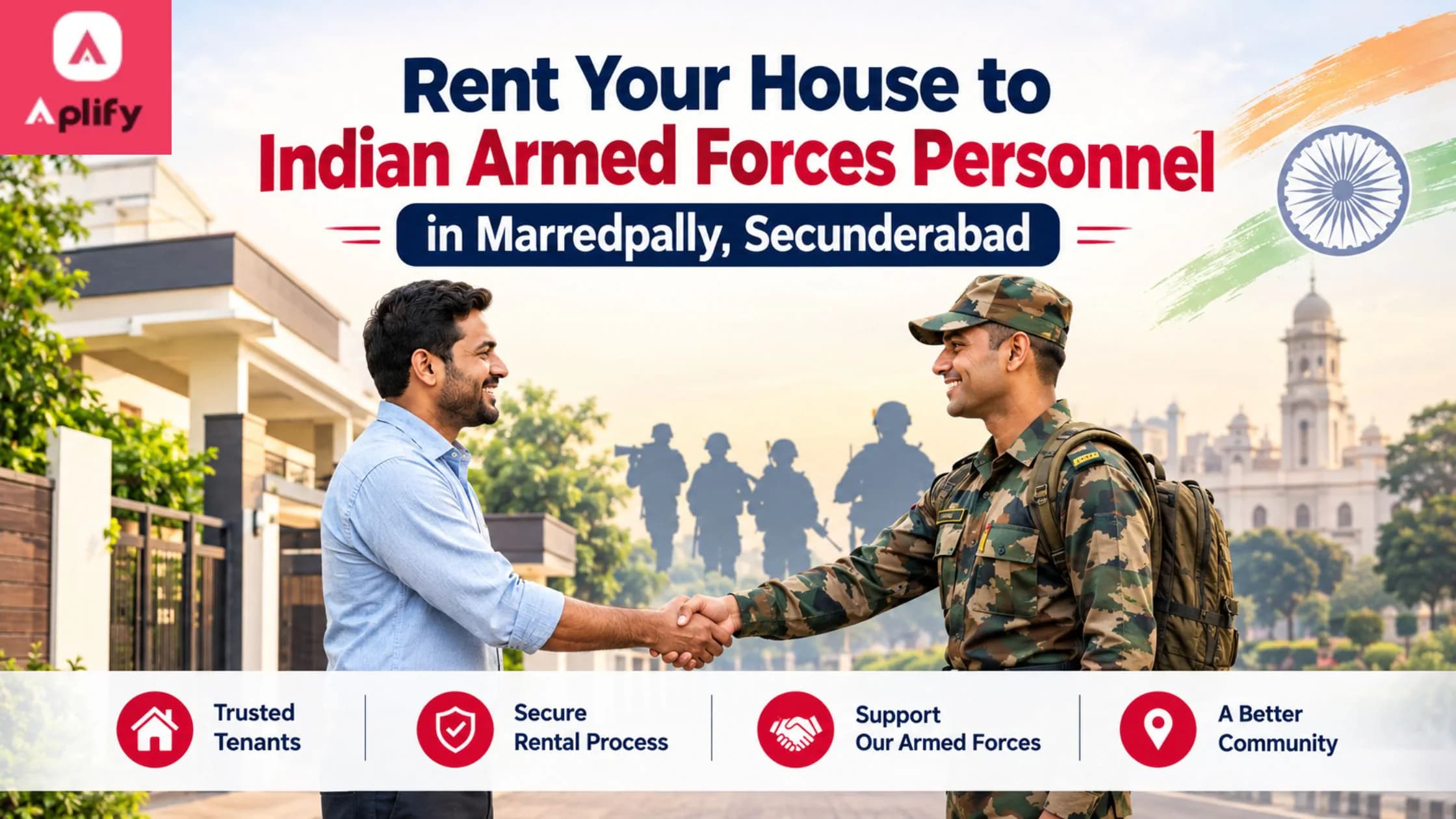 Rent your house to Indian Armed Forces personnel in Marredpally, Secunderabad for a secure and trusted rental experience.