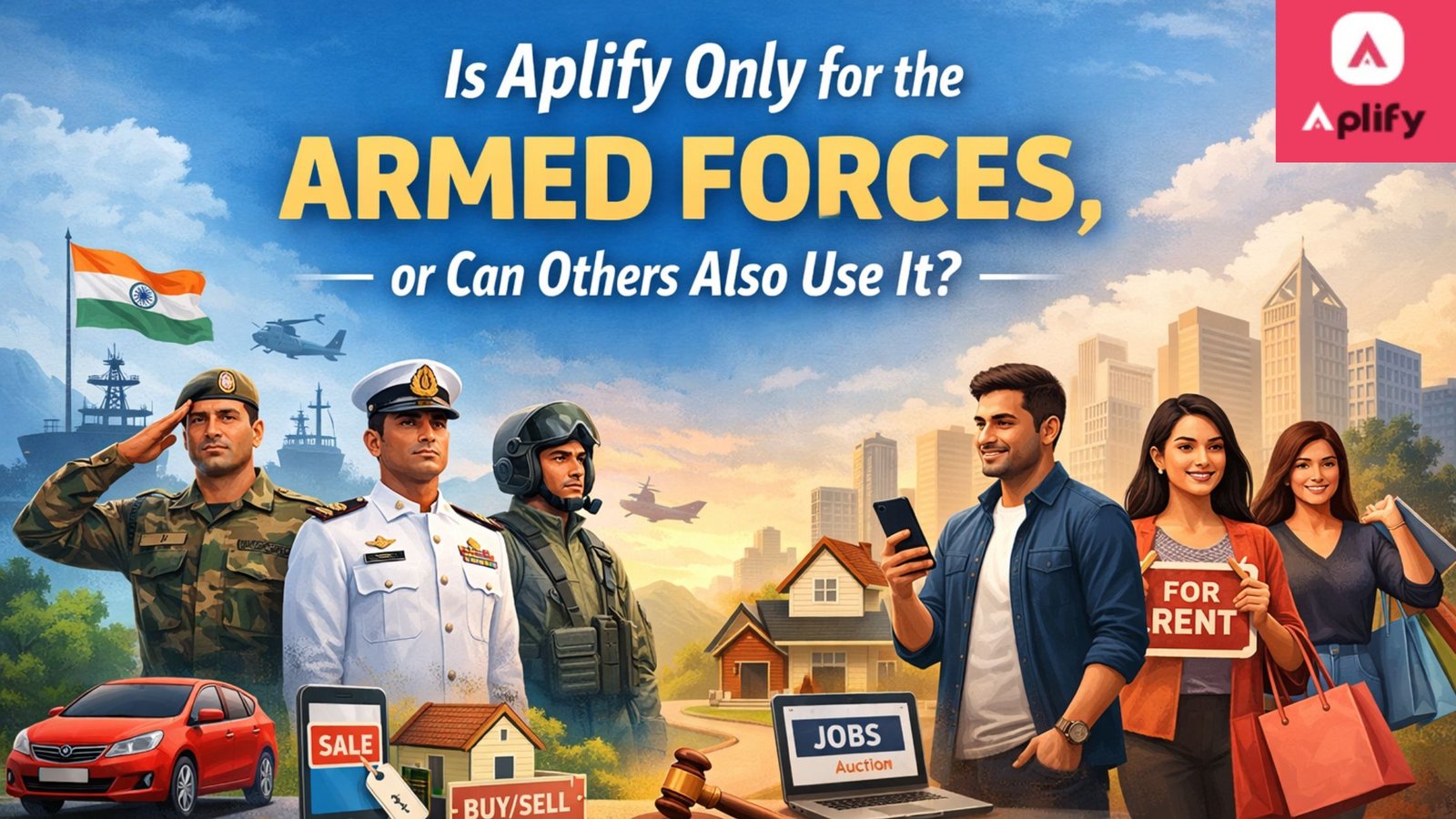 Is Aplify only for Armed Forces or can civilians also use the Aplify marketplace in India