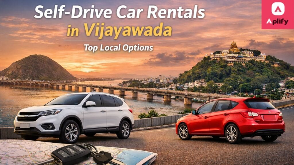 Self-Drive Car Rentals in Vijayawada with scenic city view